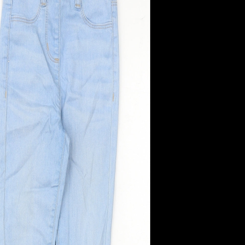 NEXT Girls Blue Cotton Tapered Jeans Size 5 Years Regular