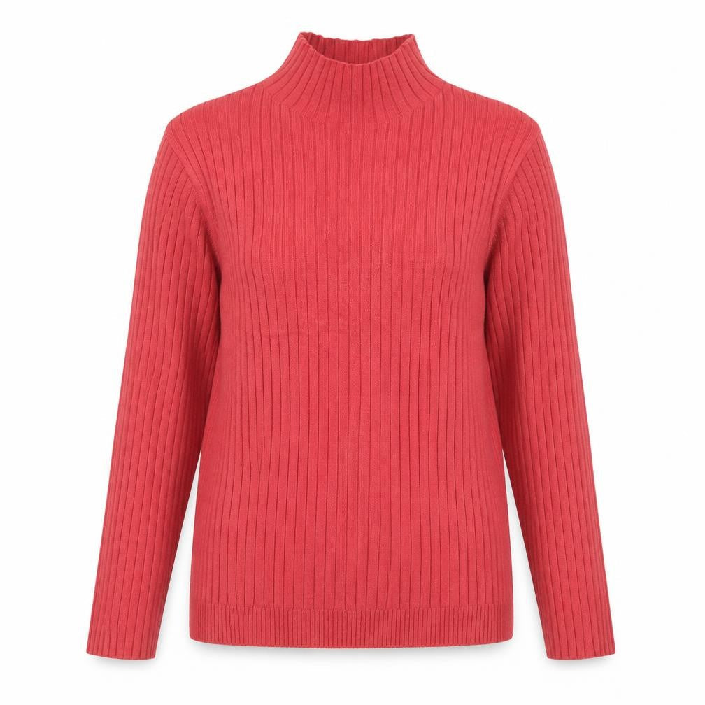 Premise Womens Red High Neck Viscose Pullover Jumper Size M