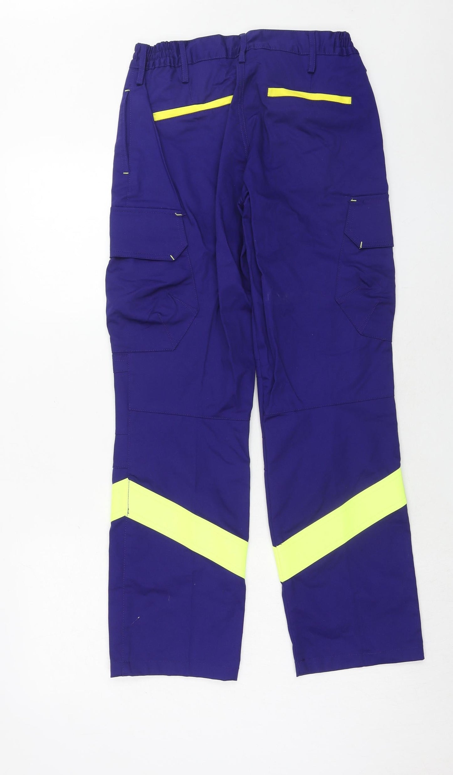 Ituri Womens Purple Cotton Cargo Trousers Size 8 Regular Zip - Workwear