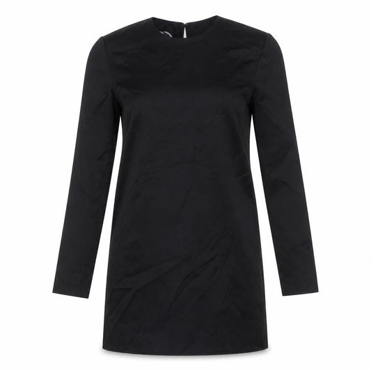 Zara Womens Black Polyester Mini Size M Boat Neck Button