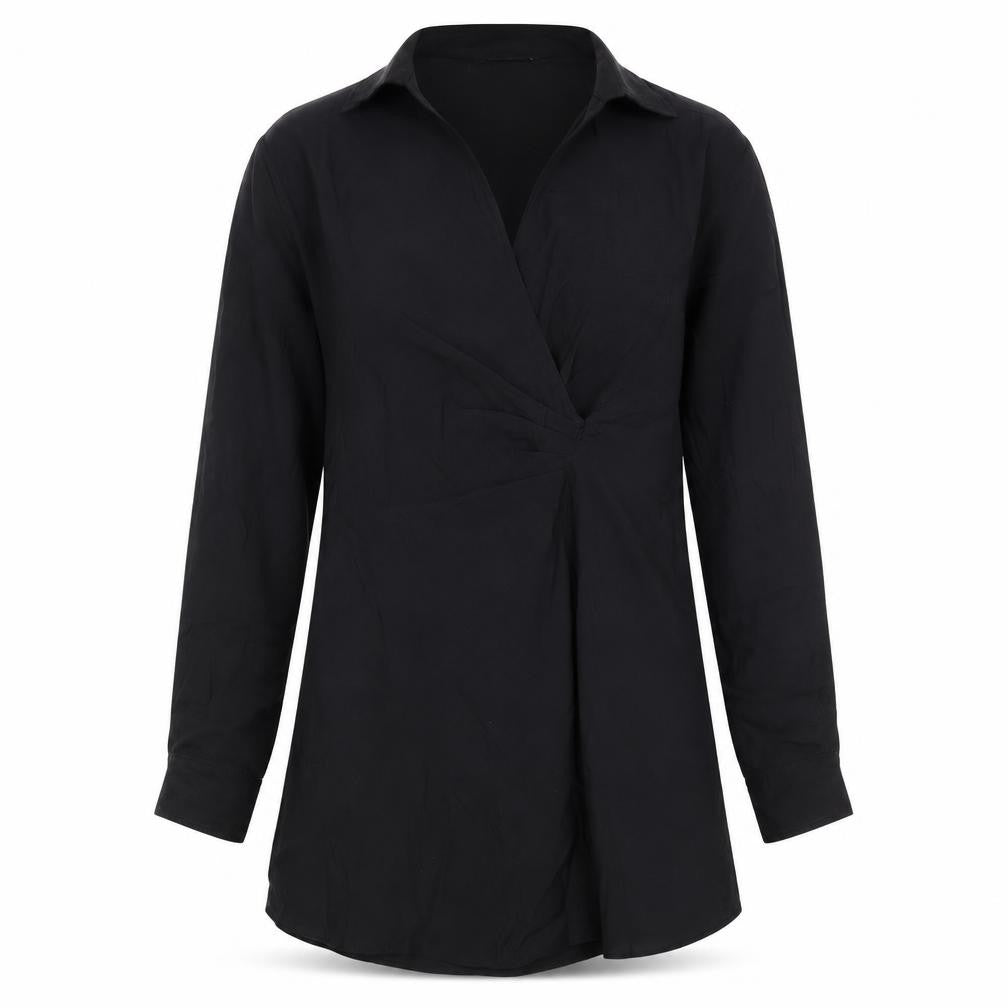Zara Womens Black Polyester Shift Size M Collared Zip - Front Detail