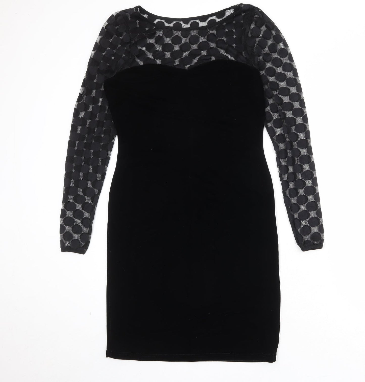 Oli Womens Black Polyester Shift Size 12 Round Neck Pullover