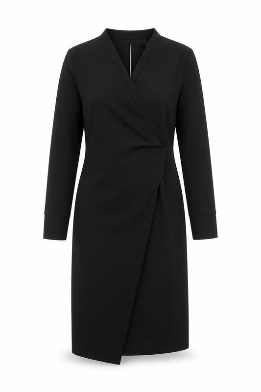 NEXT Womens Black Polyester Shift Size 6 V-Neck Zip