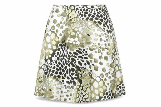 Alexara Womens Multicoloured Geometric Polyester Swing Skirt Size 14