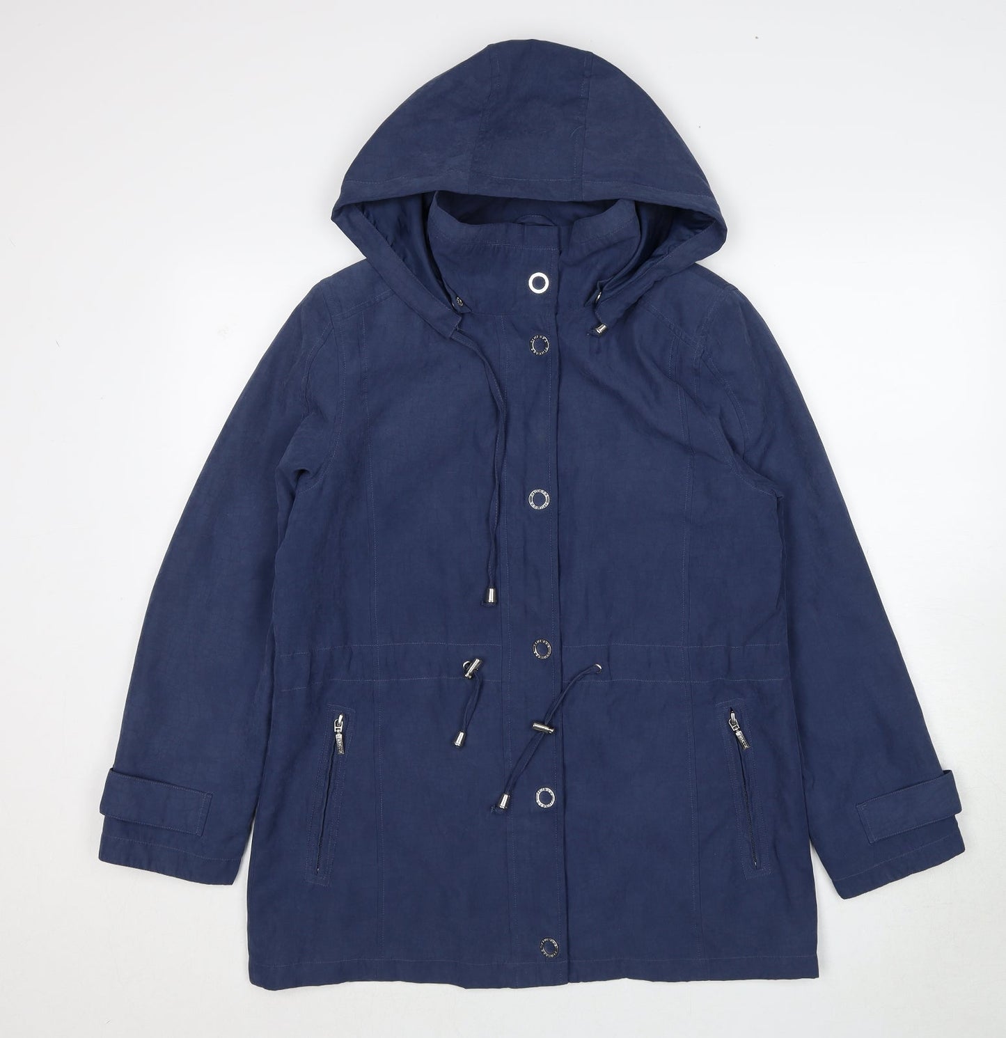 Finesse Womens Blue Jacket Size 12 Zip