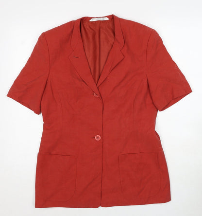 Marks & Spencer Womens Red Jacket Blazer Size 12 Button