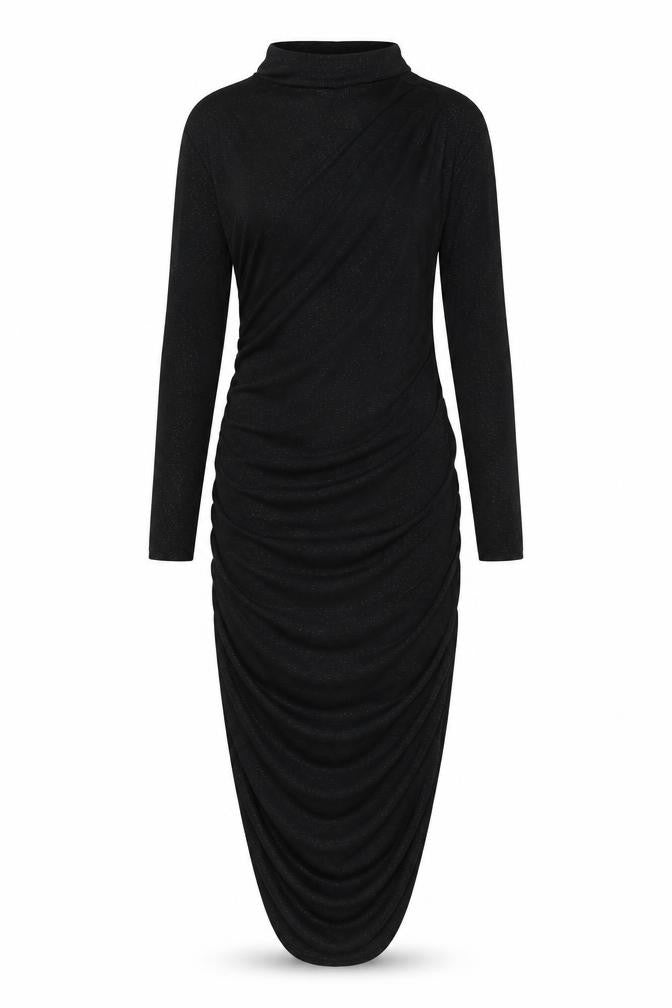 I SAW IT FIRST Womens Black Polyester Bodycon Size 10 Boat Neck Pullover