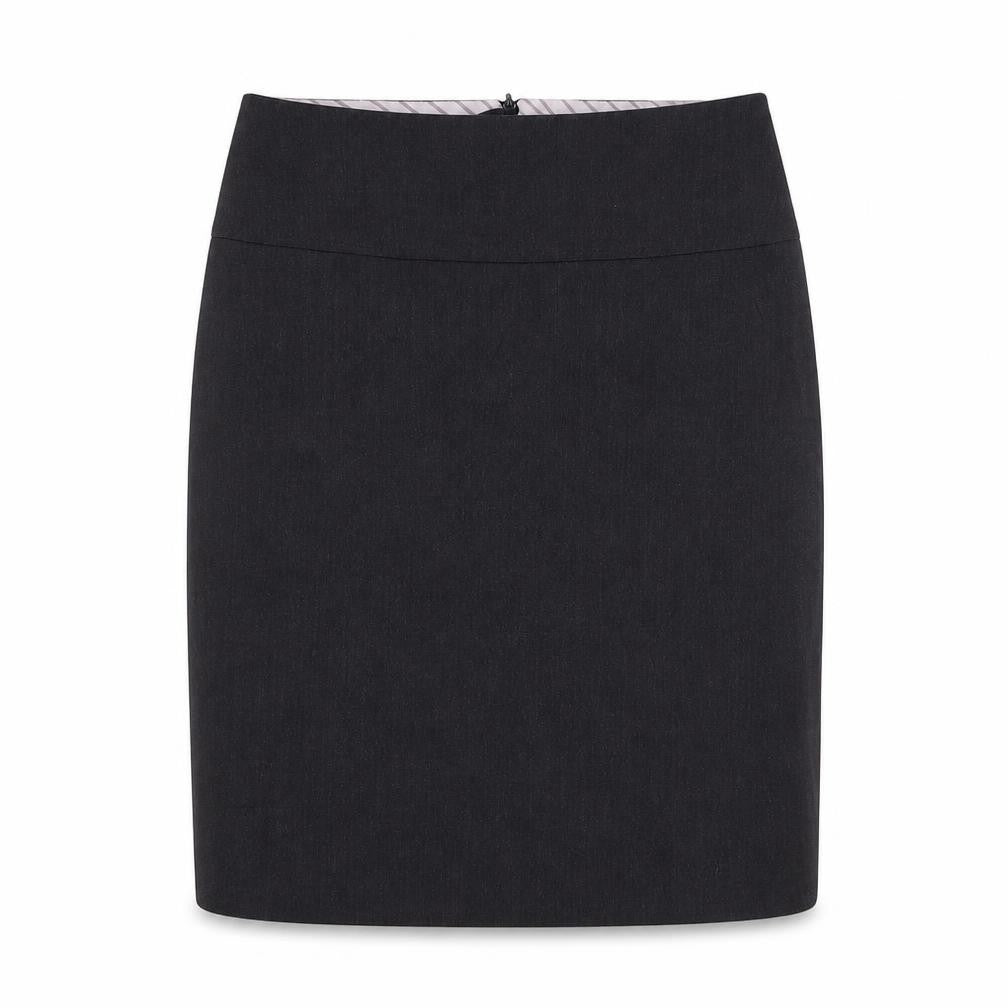 Class Club Womens Black Polyester A-Line Skirt Size 14 Zip