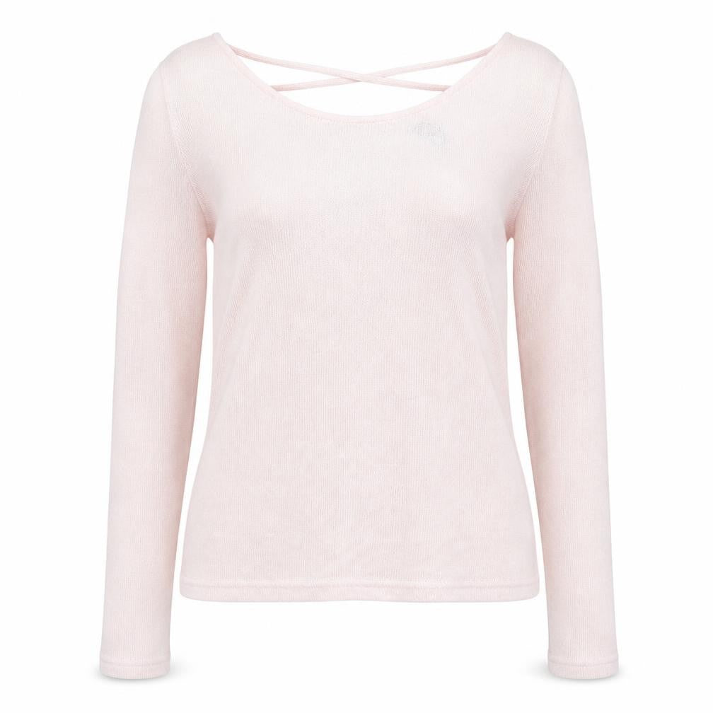 Divided by H&M Womens Pink Boat Neck Polyester Pullover Jumper Size S