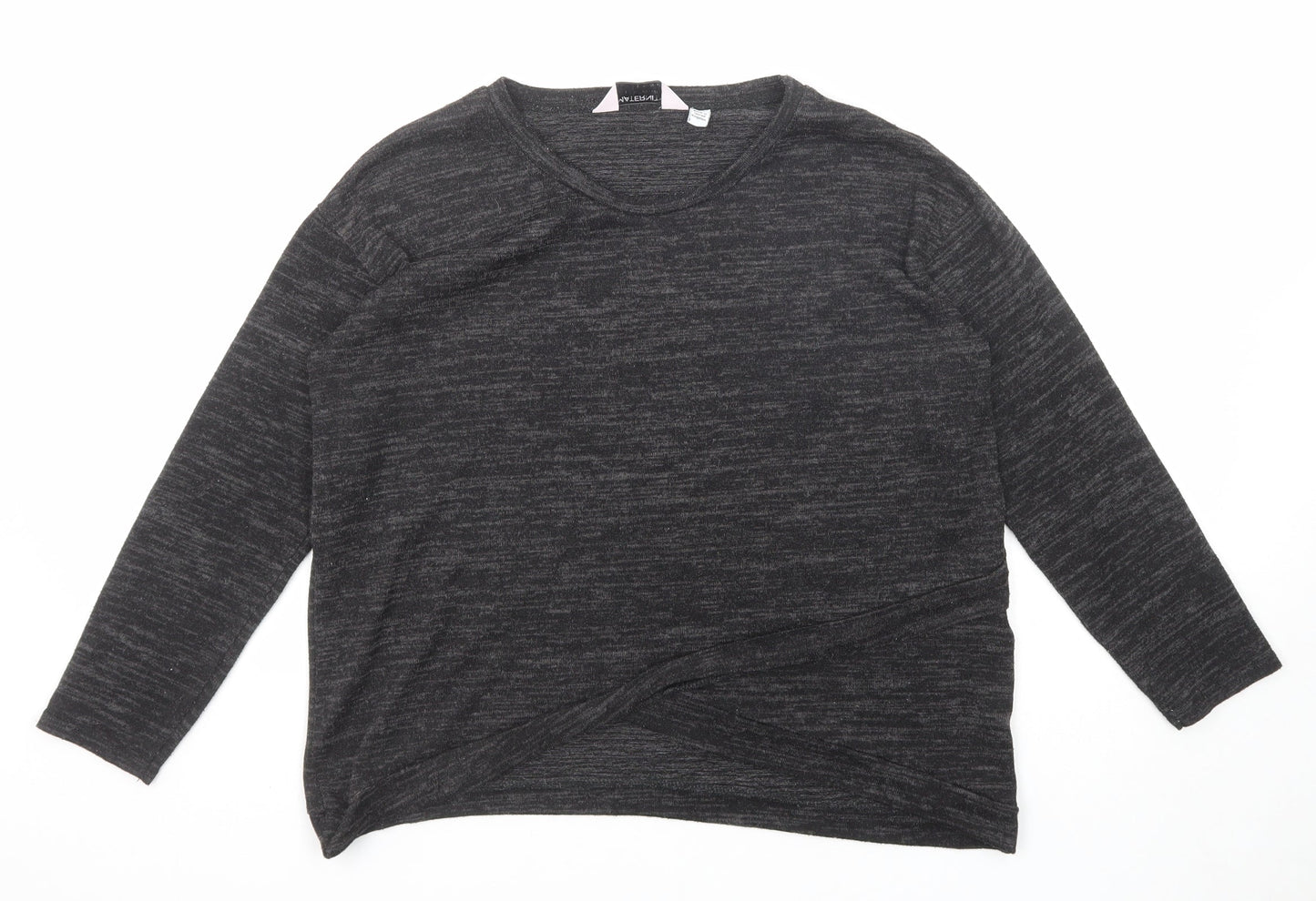 Dorothy Perkins Womens Black Round Neck Polyester Pullover Jumper Size 8