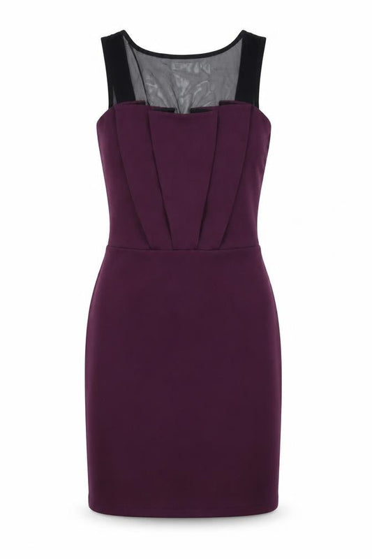 Miss Selfridge Womens Purple Polyester Shift Size 8 Square Neck Pullover