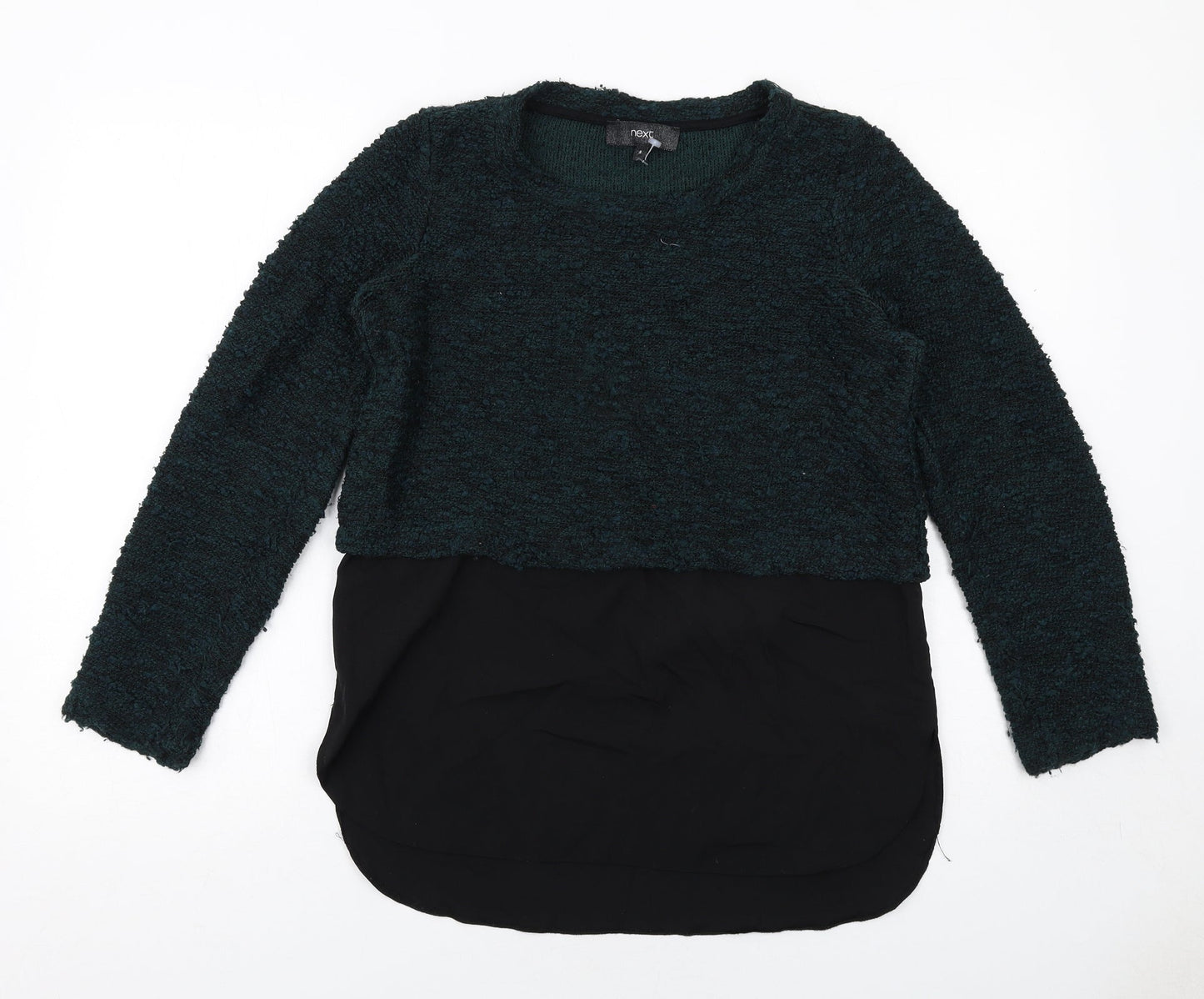 NEXT Womens Green Round Neck Acrylic Pullover Jumper Size 8