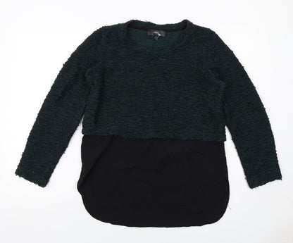 Next Womens Green Round Neck Acrylic Pullover Jumper Size 8