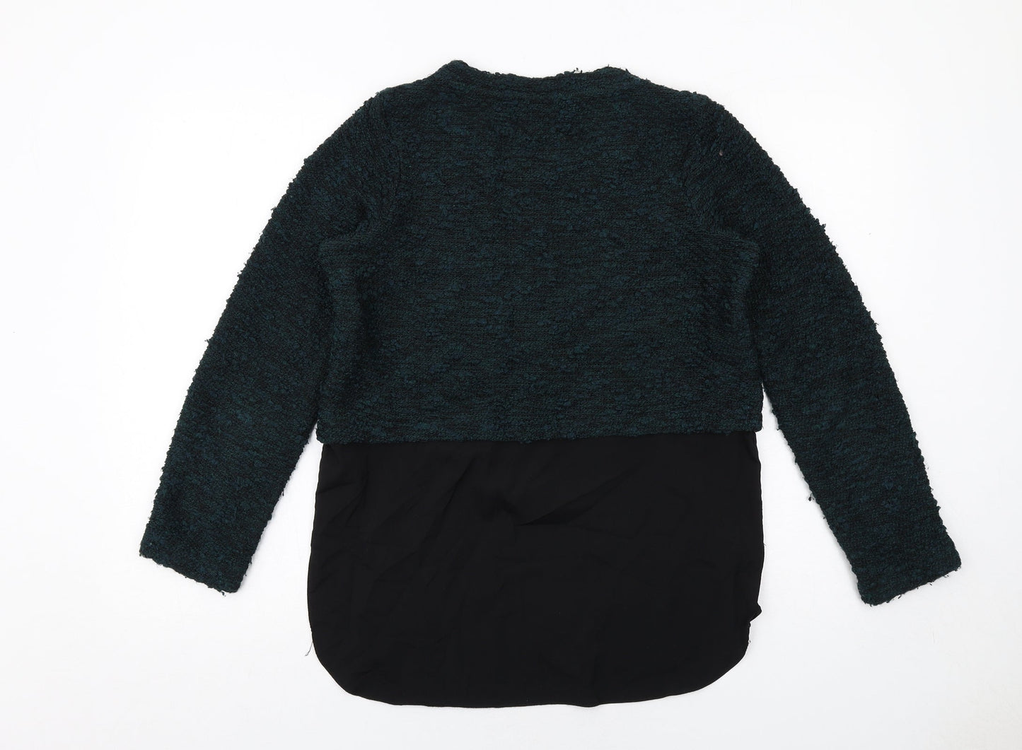NEXT Womens Green Round Neck Acrylic Pullover Jumper Size 8