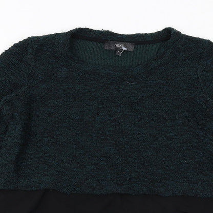Next Womens Green Round Neck Acrylic Pullover Jumper Size 8