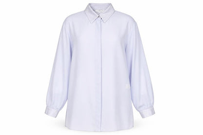 Whimsy Womens Purple Polyester Tunic Blouse Size 10 Collared