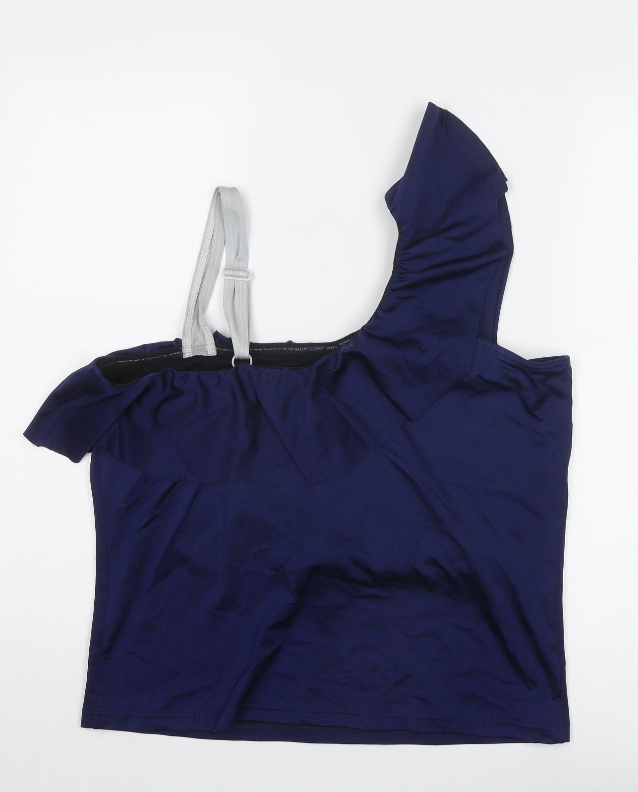 ASOS Womens Blue Polyester Basic Blouse Size 24 One Shoulder