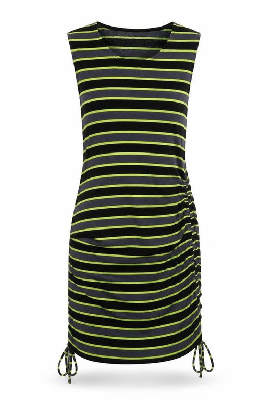 Divided by H&M Womens Black Striped Polyester Tank Dress Size S Round Neck Pullover