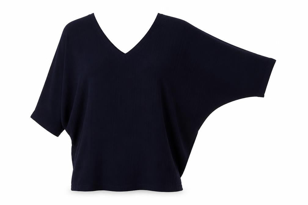 QED London Womens Blue Polyester Basic Blouse Size S V-Neck - Size S-M