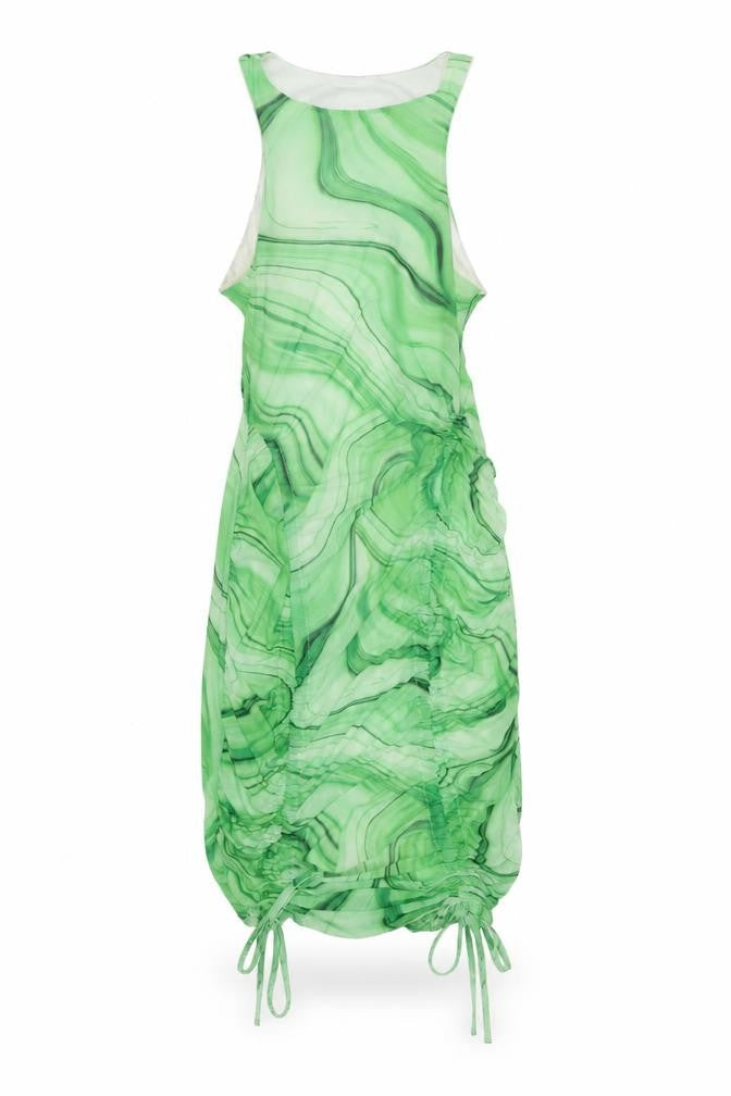 I SAW IT FIRST Womens Green Geometric Polyester Bodycon Size 4 Round Neck Pullover