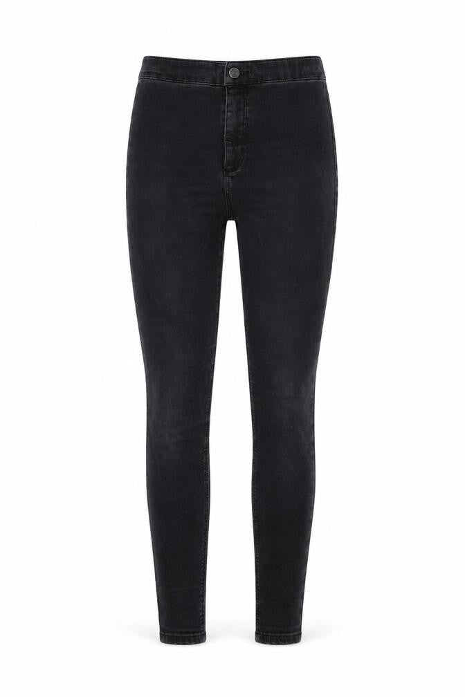 Topshop Womens Grey Cotton Skinny Jeans Size 24 in L25 in Regular Button