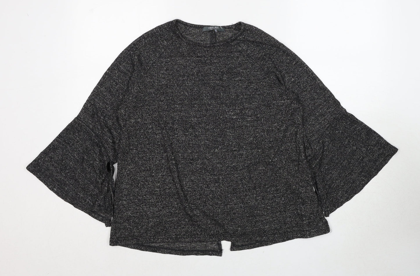 COIN 1804 Womens Grey Round Neck Viscose Pullover Jumper Size L