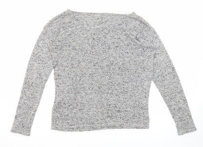 Divided by H&M Womens Grey Round Neck Viscose Pullover Jumper Size XS