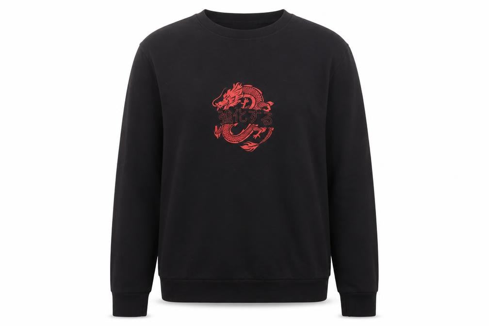 Boohoo Womens Black Cotton Pullover Sweatshirt Size S Pullover