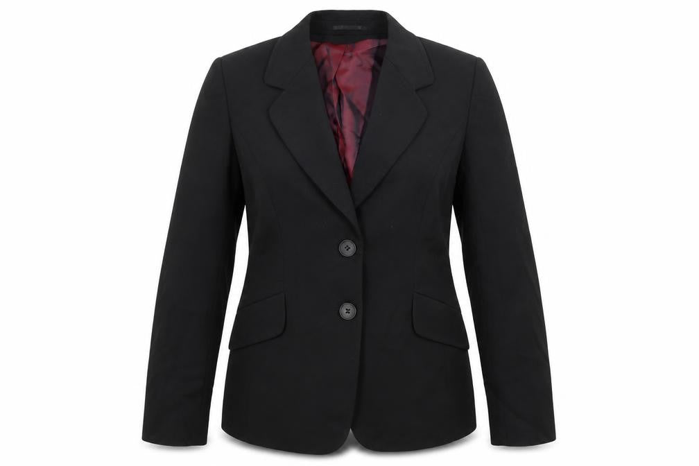 Evolution Womens Black Polyester Jacket Suit Jacket Size 12