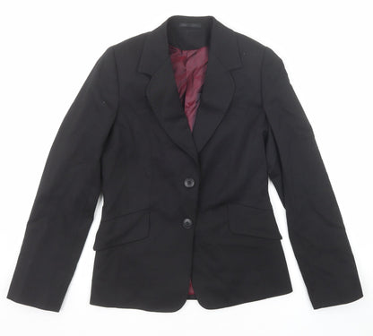 Evolution Womens Black Polyester Jacket Suit Jacket Size 8