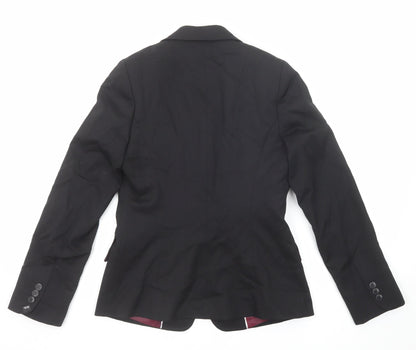 Evolution Womens Black Polyester Jacket Suit Jacket Size 8