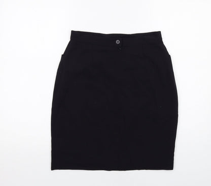 Next Womens Blue Polyester A-Line Skirt Size 12 Zip
