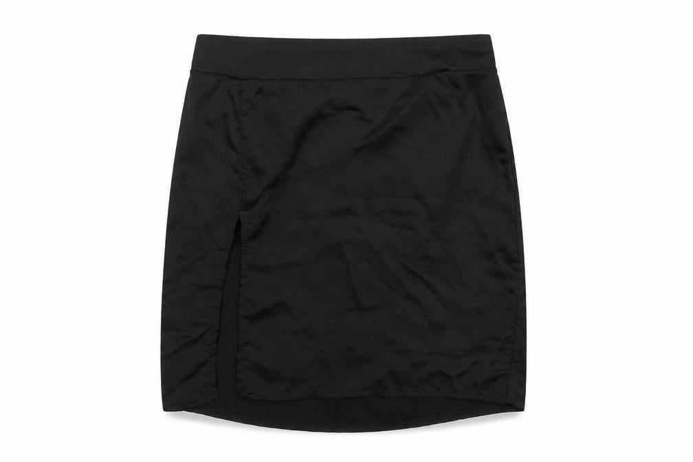 Boohoo Womens Black Polyester A-Line Skirt Size 8