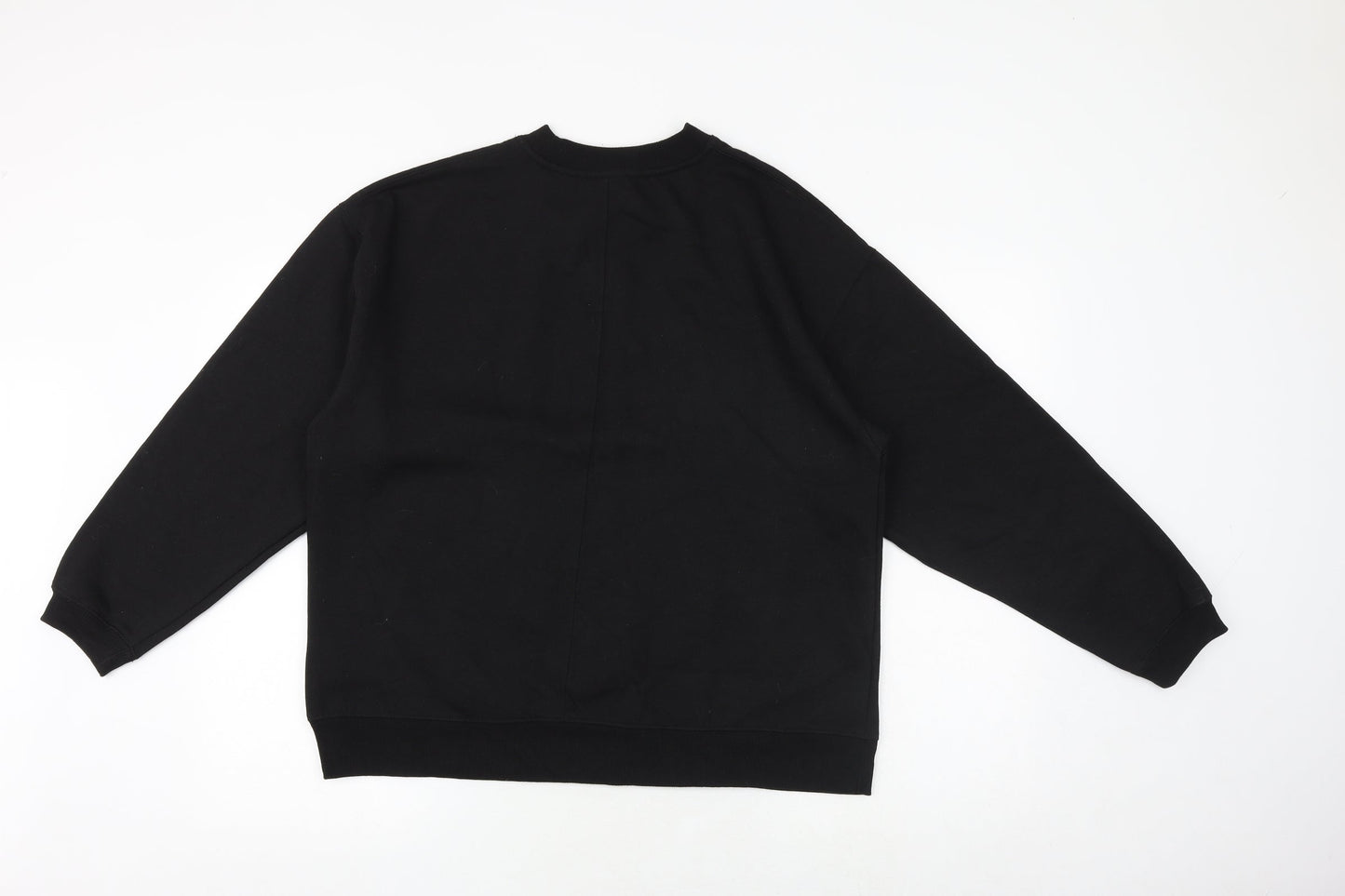 Topshop Womens Black Polyester Pullover Sweatshirt Size S Pullover