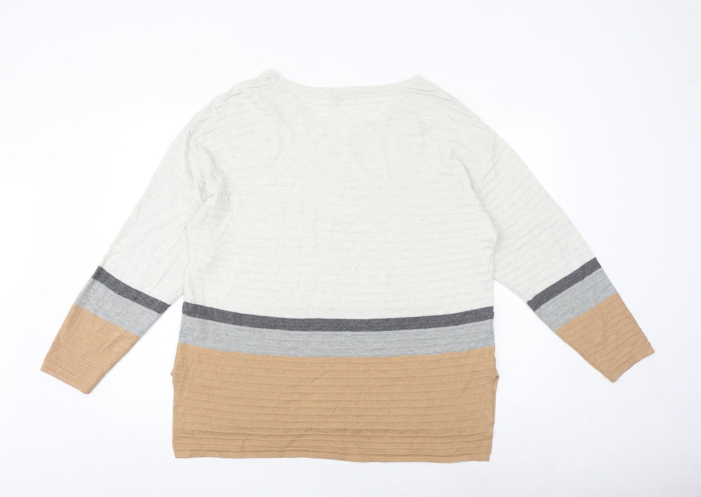 Roman Womens Multicoloured Round Neck Acrylic Pullover Jumper Size 20