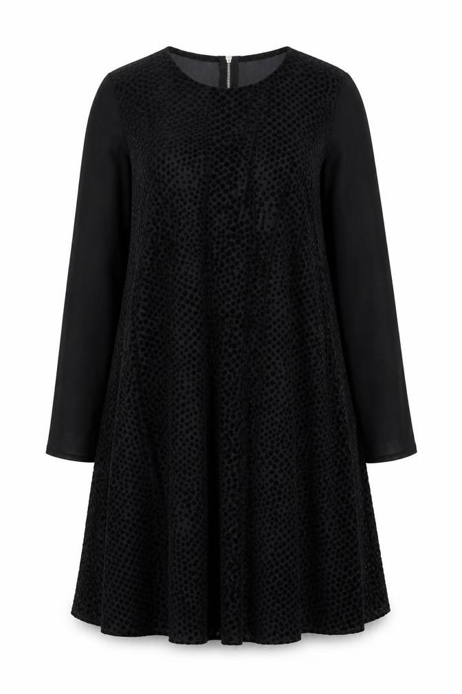 Cooperative Womens Black Nylon Trapeze & Swing Size M Round Neck Zip