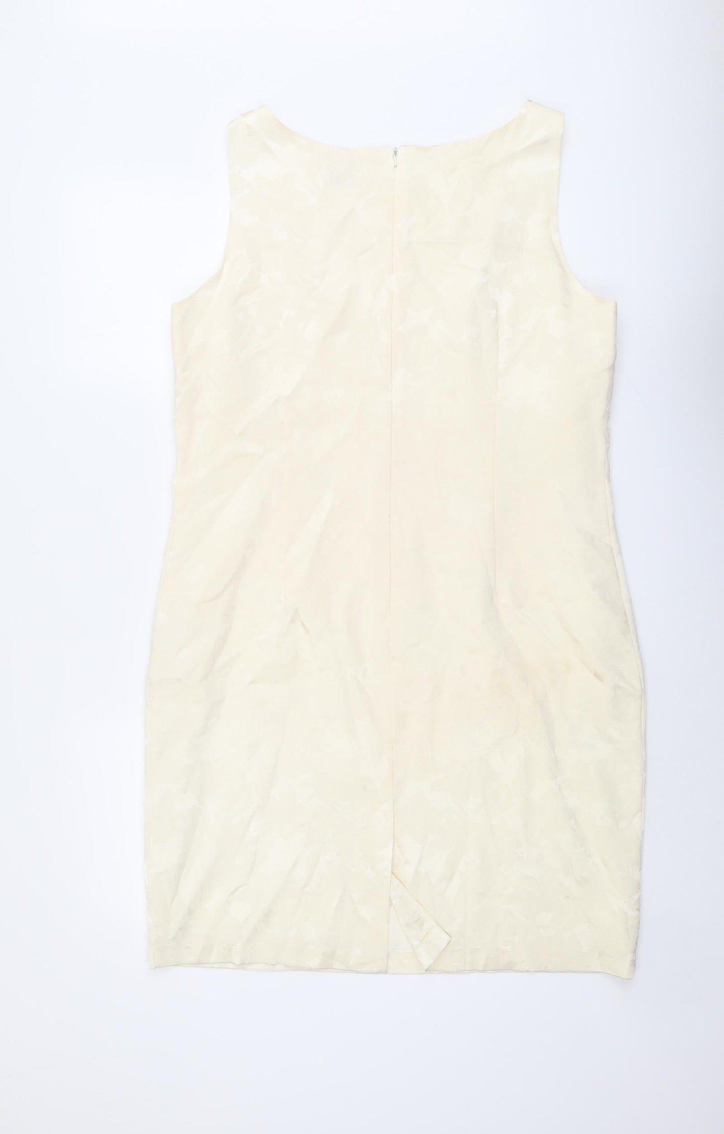 Hamells Womens Ivory Viscose Shift Size 18 Round Neck Zip