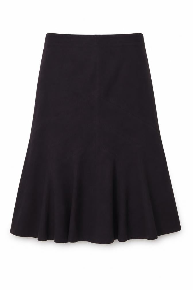 Marks & Spencer Womens Purple Polyester Swing Skirt Size 12 Zip