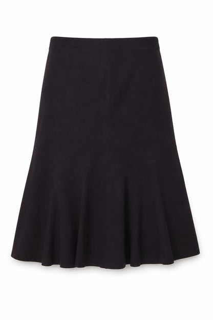 Marks & Spencer Womens Purple Polyester Swing Skirt Size 12 Zip