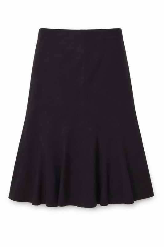 Marks & Spencer Womens Purple Polyester Swing Skirt Size 12 Zip