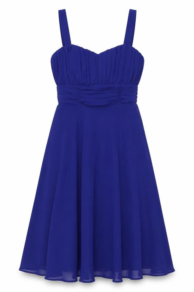 Debut Womens Blue Polyester Fit & Flare Size 8 Sweetheart Zip