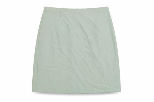 Marks & Spencer Womens Green Wool A-Line Skirt Size 20 Zip