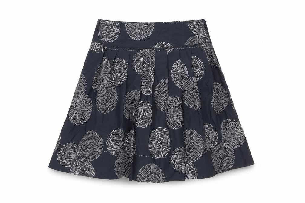 Marks & Spencer Womens Grey Geometric Polyester A-Line Skirt Size 34 in Zip
