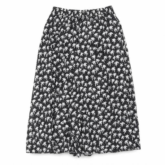 Italian Club Womens Blue Geometric Viscose Peasant Skirt Size 14 - Palm Tree Pattern