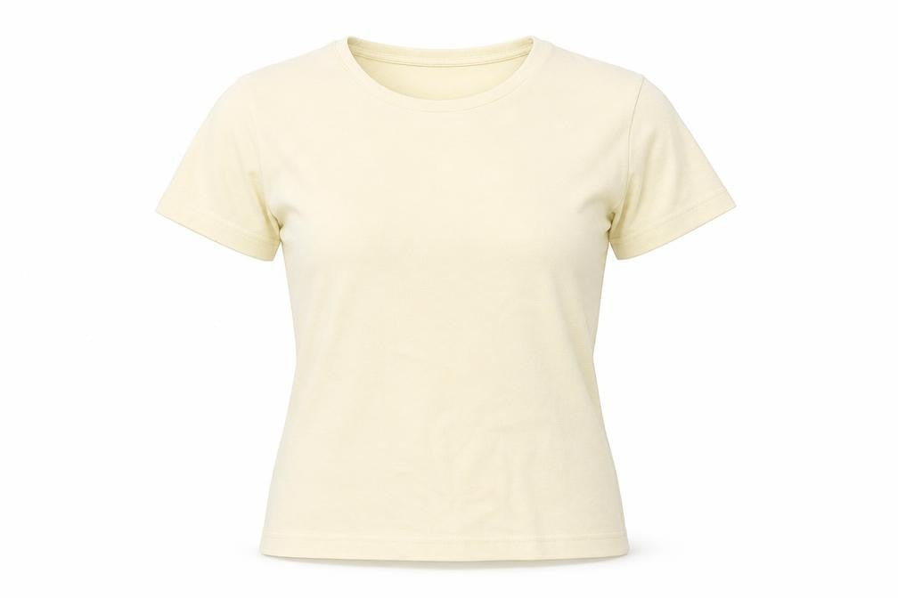 Dorothy Perkins Womens Yellow Polyester Basic T-Shirt Size 14 Round Neck