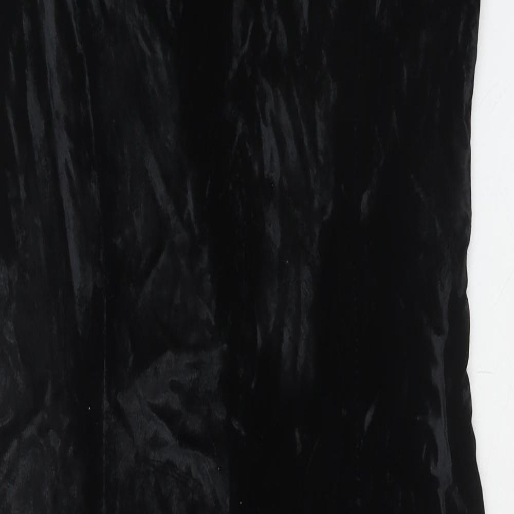 Liz Claiborne Womens Black Acetate Shift Size 4 Round Neck Zip