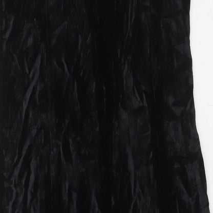 Liz Claiborne Womens Black Acetate Shift Size 4 Round Neck Zip