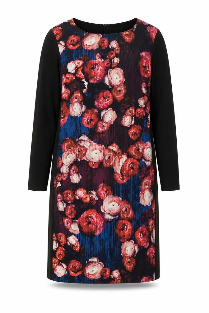 Fenn Wright Manson Womens Pink Floral Polyester A-Line Size 14 Round Neck Zip