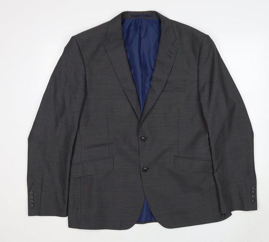 Marks and Spencer Mens Grey Polyester Jacket Suit Jacket Size 42 Regular