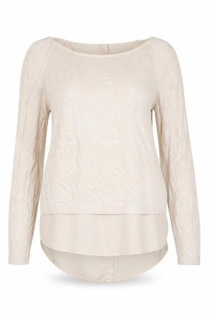 Yest Womens Beige Round Neck Viscose Pullover Jumper Size 10